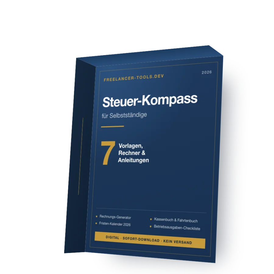 Produktschachtel des Steuer-Kompass mit dem Hinweis: digital, Sofort-Download, kein Versand